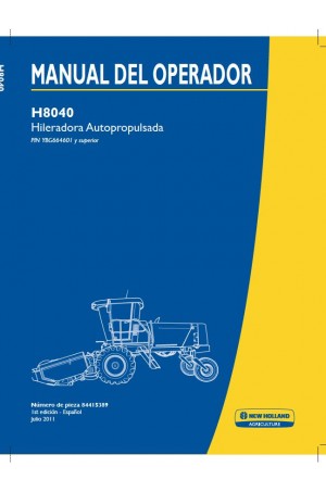 New Holland H8040 Operator`s Manual