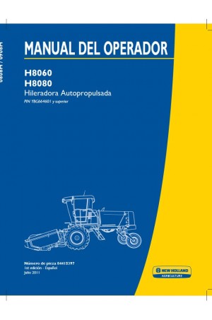 New Holland H8060, H8080 Operator`s Manual