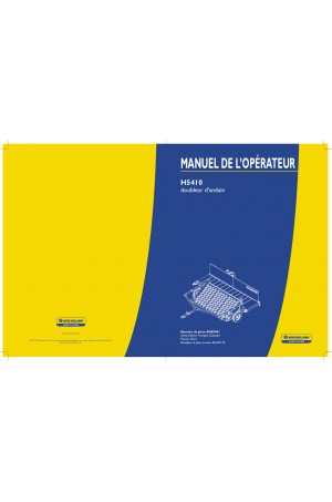 New Holland H5410 Operator`s Manual