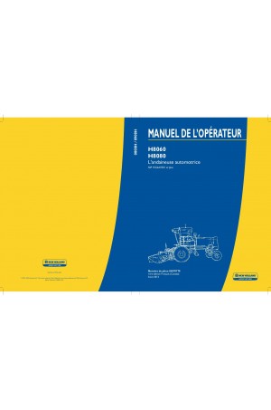 New Holland H8060, H8080 Operator`s Manual