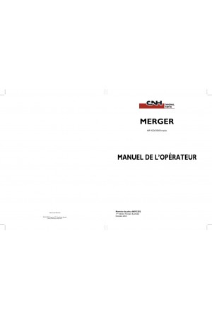 New Holland Merger Operator`s Manual