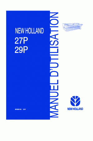 New Holland 27P, 29P Operator`s Manual