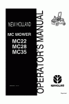 New Holland MC22, MC28, MC35 Operator`s Manual