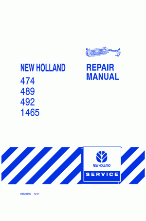 New Holland 1465, 474, 489, 492 Service Manual