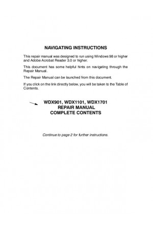 Case IH WDX1101, WDX1701, WDX901 Service Manual
