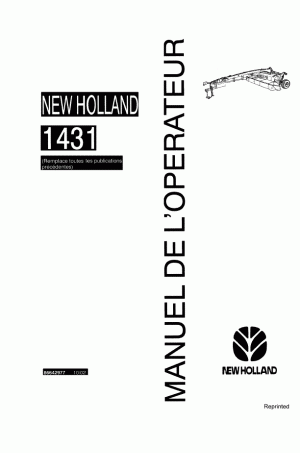 New Holland 1431 Operator`s Manual