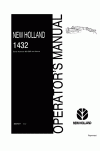 New Holland 1432 Operator`s Manual