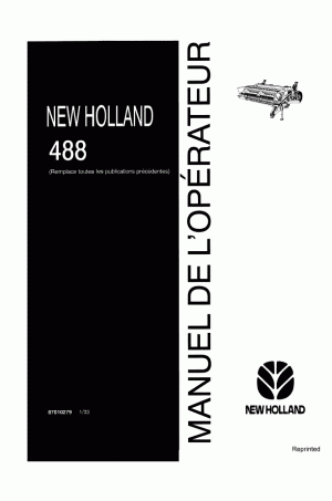 New Holland 488 Operator`s Manual