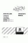 New Holland MC60RD, MC72RD Operator`s Manual