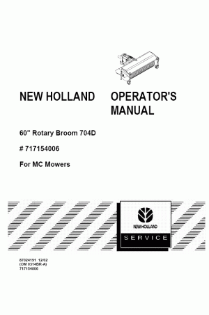 New Holland 704D Operator`s Manual