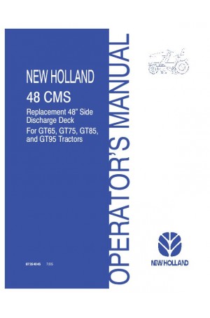 New Holland 48CMS Operator`s Manual