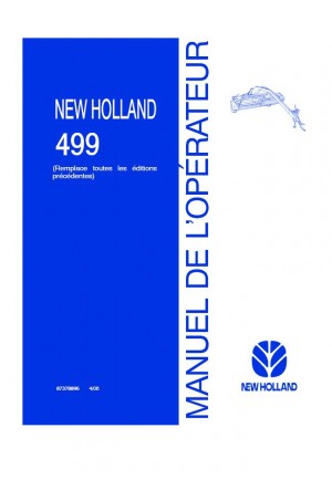 New Holland 499 Operator`s Manual