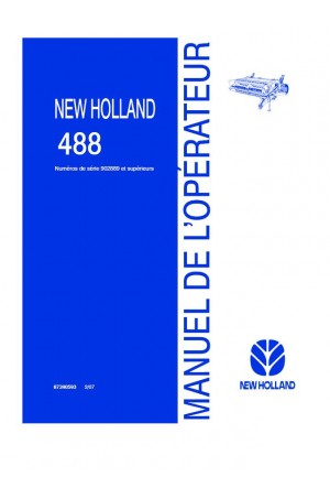 New Holland 488 Operator`s Manual