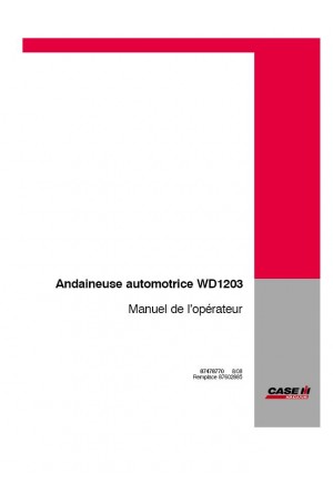 Case IH WD2303 Operator`s Manual