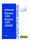 New Holland 230GM, Boomer 1020, Boomer 1025 Operator`s Manual