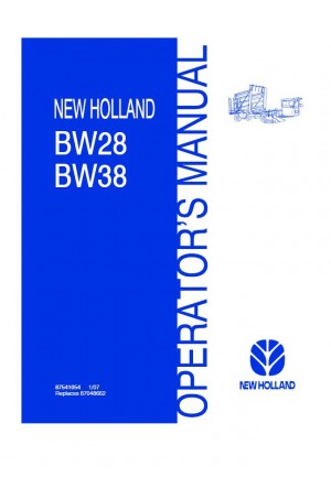 New Holland BW28, BW38 Operator`s Manual