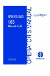 New Holland 163 Operator`s Manual