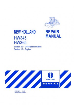 New Holland HW345, HW365 Service Manual