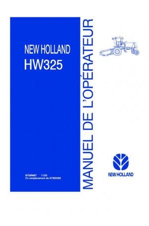 New Holland HW325 Operator`s Manual
