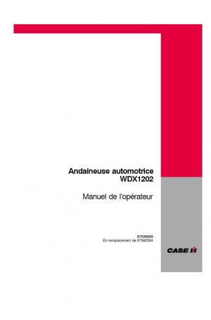 Case IH WDX1202 Operator`s Manual