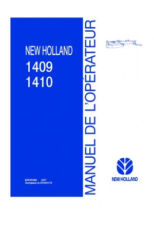 New Holland 1409, 1410 Operator`s Manual