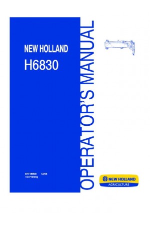 New Holland H6830 Operator`s Manual