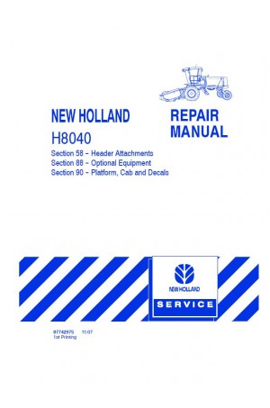 New Holland 88, 90, H8040 Service Manual