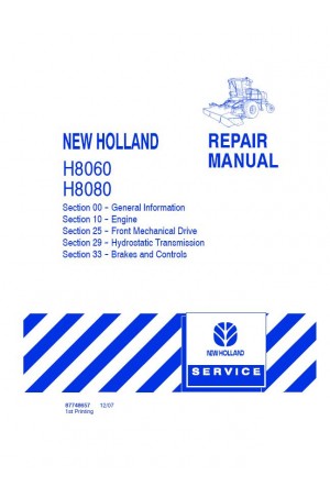 New Holland H8060, H8080 Service Manual