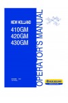 New Holland 410GM, 420GM, 430GM Operator`s Manual