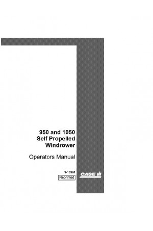 Case IH 1050, 950 Operator`s Manual