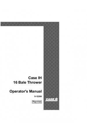 Case IH 16 Operator`s Manual