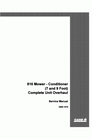Case IH 816 Service Manual