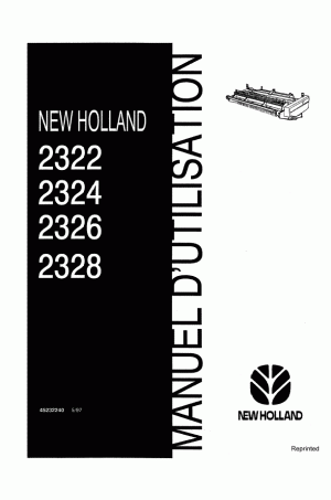 New Holland 2322, 2324, 2326, 2328 Operator`s Manual