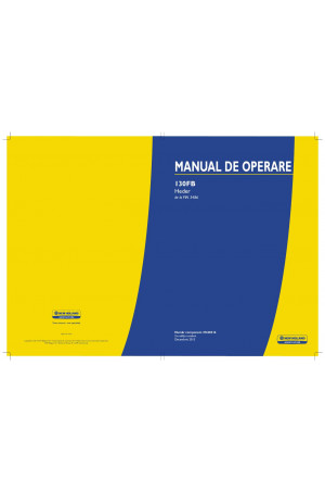 New Holland 130FB Operator`s Manual