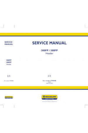 New Holland 300FP, 380FP Service Manual