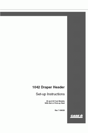 Case IH 1042 Operator`s Manual