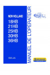 New Holland 18HB, 21HB, 25HB, 30HB, 36HB Operator`s Manual