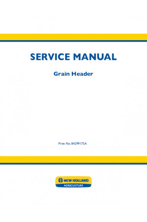 New Holland Extra-Capacity, High-Capacity, Varifeed Service Manual