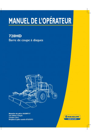 New Holland 720HD Operator`s Manual