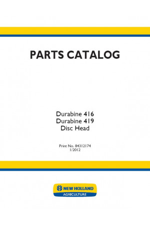 New Holland Durabine 416, Durabine 419 Parts Catalog