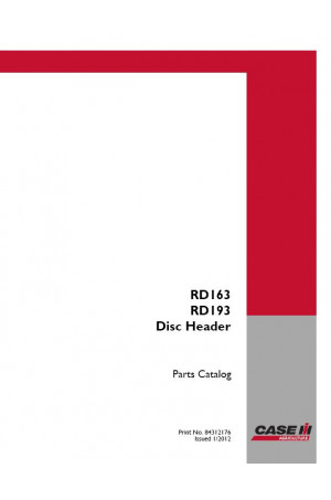 Case IH RD163, RD193 Parts Catalog