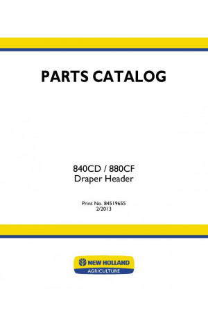 New Holland 840CD, 880CF Parts Catalog
