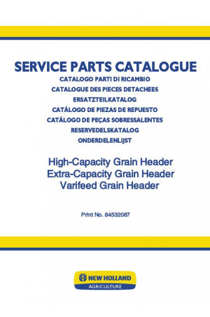 New Holland Extra-Capacity, High-Capacity, Varifeed Parts Catalog