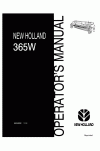 New Holland 365W Operator`s Manual