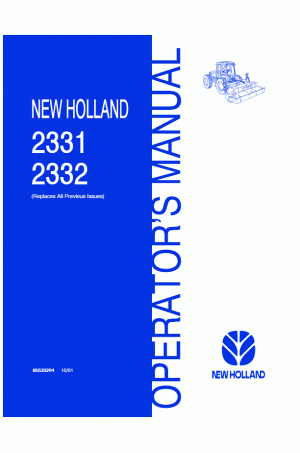 New Holland 2331, 2332 Operator`s Manual