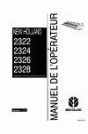 New Holland 2322, 2324, 2326, 2328 Operator`s Manual