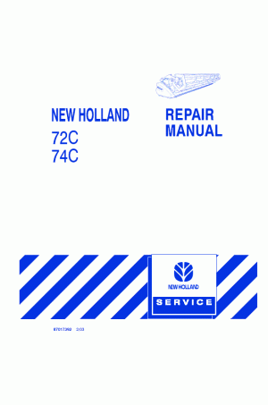 New Holland 72C, 74C Service Manual