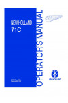 New Holland 71C Operator`s Manual