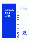 New Holland 2355, 2358 Operator`s Manual