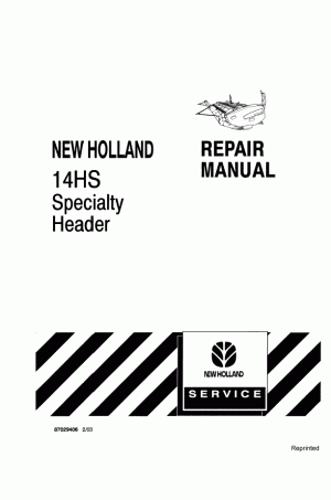 New Holland 14HS Service Manual